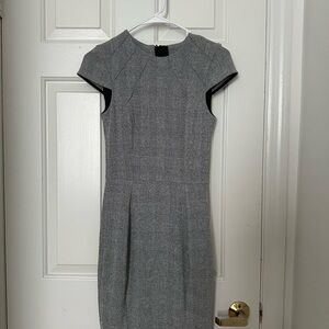 H&M Gray Cap Sleeve Midi Dress